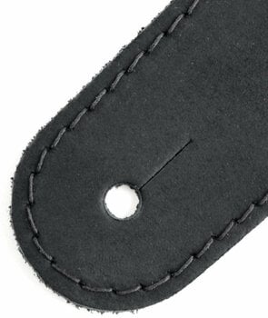 Leather guitar strap Richter RAW II Suede Black Leather guitar strap Waxy Suede Black - 2
