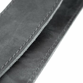 Leather guitar strap Richter RAW II Suede Black Leather guitar strap Waxy Suede Black - 9