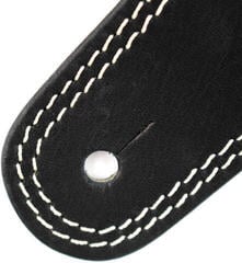 Gitarrengurt Richter Springbreak I Black Black With White Stitches Gitarrengurt - 2