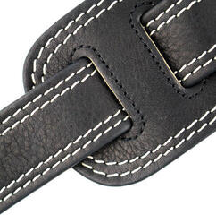 Gitarrengurt Richter Springbreak I Black Black With White Stitches Gitarrengurt - 5