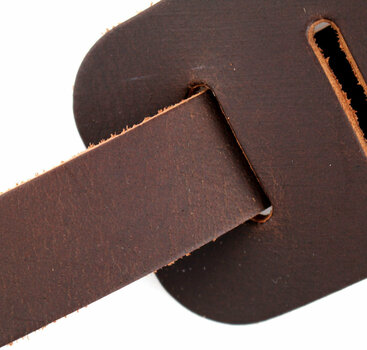 Leather guitar strap Richter Raw II Brown Leather guitar strap Brown - 6