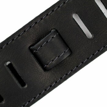 Leather guitar strap Richter RAW II Nappa Black Leather guitar strap Nappa Black - 5