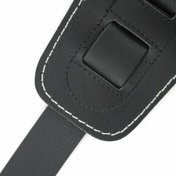 Leather guitar strap Richter Beavers Tail Buffalo Black Leather guitar strap Black - 6
