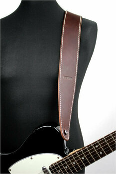 Leather guitar strap Richter Raw II Contour Torro Brown Leather guitar strap Brown - 6