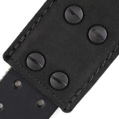 Gitarrengurt Richter Raw IV Nappa Black Black Gitarrengurt - 4