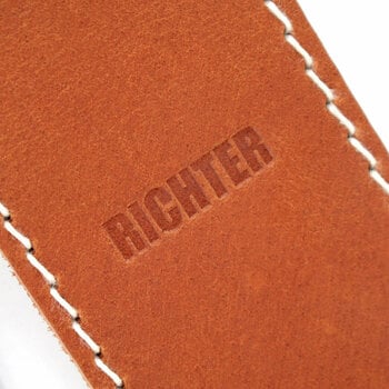 Leather guitar strap Richter Raw II Contour Torro Tan Leather guitar strap Tan - 3