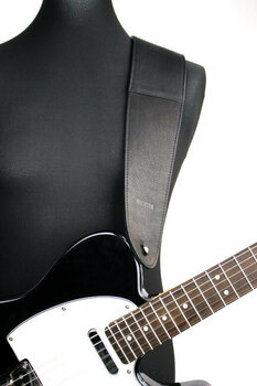 Leather guitar strap Richter Springbreak II 8 Black Leather guitar strap Black - 9