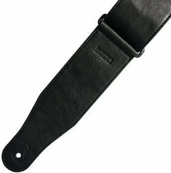 Leather guitar strap Richter Stronghold II Black Leather guitar strap Black - 4