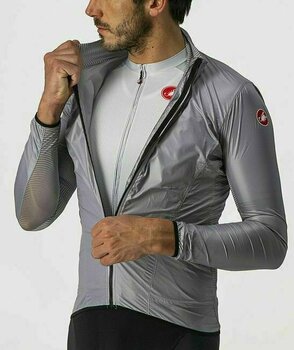 Cycling Jacket, Vest Castelli Aria Shell Jacket Silver Gray S Jacket - 5