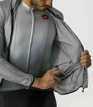 Cycling Jacket, Vest Castelli Aria Shell Jacket Silver Gray S Jacket - 7