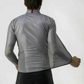 Giacca da ciclismo, gilet Castelli Aria Shell Jacket Silver Gray S Giacca - 10