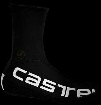 Radfahren Überschuhe Castelli Diluvio UL Shoecover Black/Silver Reflex S/M Radfahren Überschuhe - 5