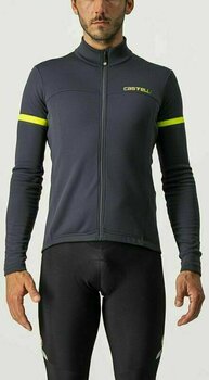 Odzież kolarska / koszulka Castelli Fondo 2 Jersey Golf Dark Gray/Yellow Fluo Reflex S - 2