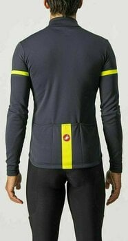 Cycling jersey Castelli Fondo 2 Jersey Dark Gray/Yellow Fluo Reflex S - 3