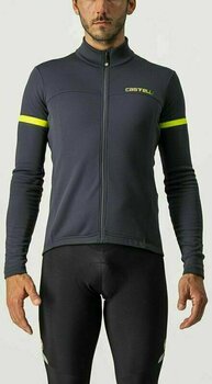 Maillot de cyclisme Castelli Fondo 2 Jersey Full Zip Maillot Dark Gray/Yellow Fluo Reflex M - 2