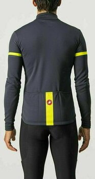 Cykeltröja Castelli Fondo 2 Jersey Full Zip Tröja Dark Gray/Yellow Fluo Reflex M - 3