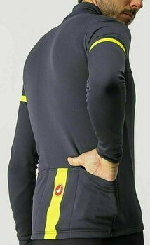 Μπλούζα Ποδηλασίας Castelli Fondo 2 Jersey Full Zip Φανέλα Dark Gray/Yellow Fluo Reflex M - 4