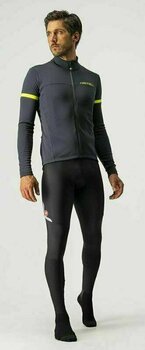 Maillot de cyclisme Castelli Fondo 2 Jersey Full Zip Maillot Dark Gray/Yellow Fluo Reflex M - 6