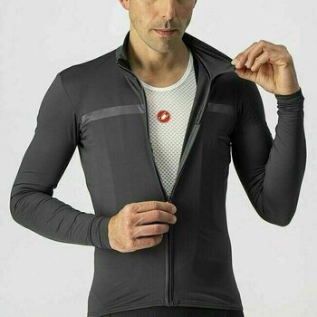 Odzież kolarska / koszulka Castelli Pro Thermal Mid Long Sleeve Jersey Dark Gray L - 4