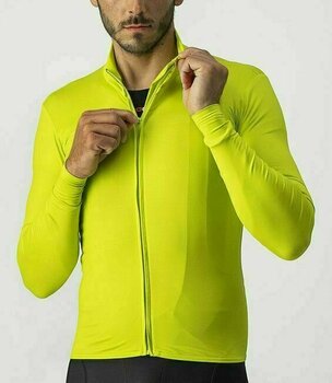 Cyklodres/ tričko Castelli Pro Thermal Mid Long Sleeve Jersey Chartreuse S - 5
