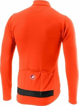 Maillot de cyclisme Castelli Puro 3 Jersey Full Zip Orange/Black Reflex 3XL Maillot - 2