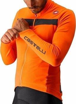Maillot de cyclisme Castelli Puro 3 Jersey Full Zip Orange/Black Reflex 3XL Maillot - 5