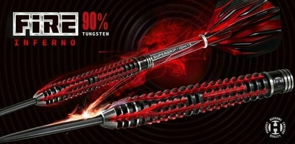 Šípky Harrows Fire Inferno Tungsten 90% Steeltip 21 g Šípky - 4