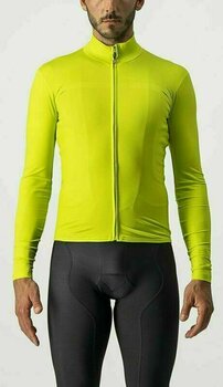 Mez kerékpározáshoz Castelli Pro Thermal Mid Long Sleeve Jersey Chartreuse 2XL - 2