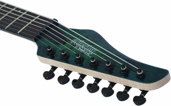 7-string Electric Guitar Schecter C-7 Pro Aqua Burst - 12
