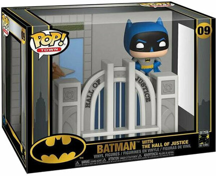 Figurină de colecție Funko POP DC Towns: Batman 80th - Hall of Justice w/Batman - 2