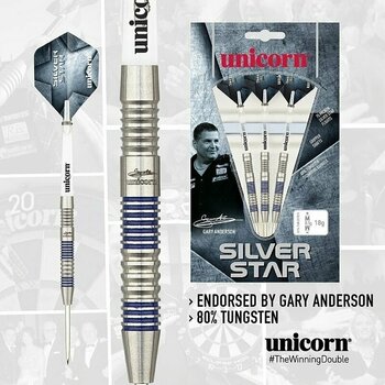 Darts Unicorn Silverstar Tungsten 80% Steeltip 24 g Darts - 4