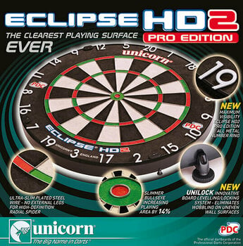 Dartboard Unicorn HD2 Pro Black Dartboard - 5