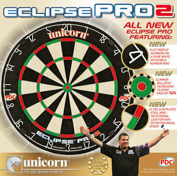 Dartbord Unicorn Eclipse Pro 2 Zwart Dartbord - 3
