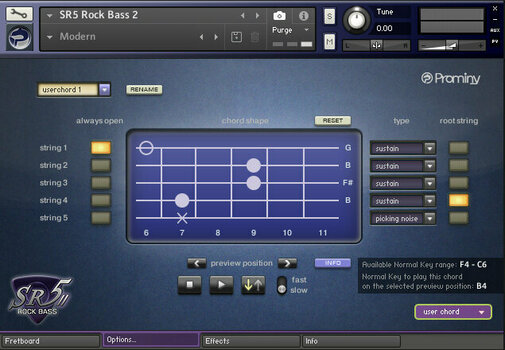 Софтуер за студио VST Instrument Prominy SR5 Rock Bass 2 (Дигитален продукт) - 4