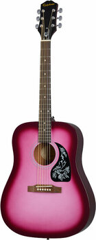 Dreadnought Guitar Epiphone Starling Acoustic Guitar Player Pack Hot Pink Pearl - 2