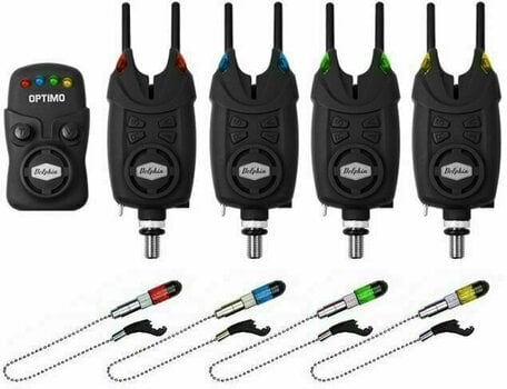 Fishing Bite Alarm Delphin Optimo 4+1+CSWII+Snag Blue-Green-Red-Yellow (Just unboxed) - 3