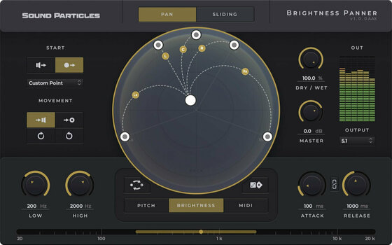 Studio software plug-in effect Sound Particles Brightness Panner (Digitaal product) - 2
