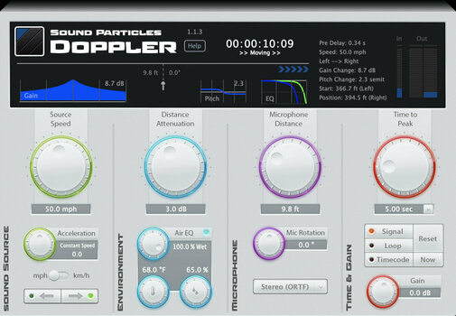 Studio software plug-in effect Sound Particles Doppler (Digitaal product) - 2