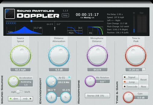 Studio software plug-in effect Sound Particles Doppler (Digitaal product) - 3