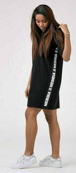 Фитнес тениска Nebbia Playful Restday Oversized Dress Black M Фитнес тениска - 4