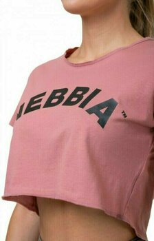 Majica za fitnes Nebbia Loose Fit Sporty Crop Top Old Rose M Majica za fitnes - 3