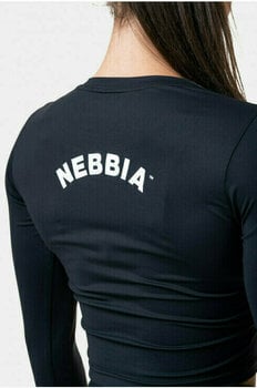Tricouri de fitness Nebbia Long Sleeve Thumbhole Sporty Crop Top Negru M Tricouri de fitness - 4