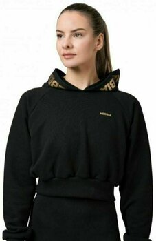 Fitness-sweatshirt Nebbia Golden Cropped Hoodie Black M Fitness-sweatshirt - 2