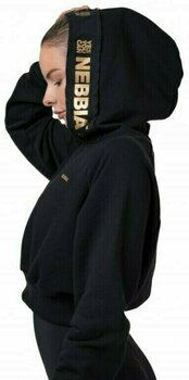 Fitness mikina Nebbia Golden Cropped Hoodie Black M Fitness mikina - 3