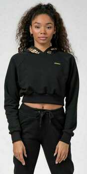 Fitness-sweatshirt Nebbia Golden Cropped Hoodie Black M Fitness-sweatshirt - 5