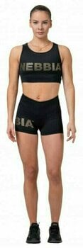 Fitness pantaloni Nebbia Gold Print Shorts Black S Fitness pantaloni - 4
