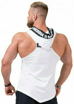Fitness T-Shirt Nebbia No Excuses Tank Top Hoodie White M Fitness T-Shirt - 2