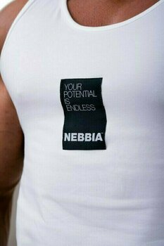 Fitness T-Shirt Nebbia Tank Top Your Potential Is Endless White L Fitness T-Shirt - 3