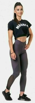 Fitness T-Shirt Nebbia Loose Fit Sporty Crop Top Black S Fitness T-Shirt - 5