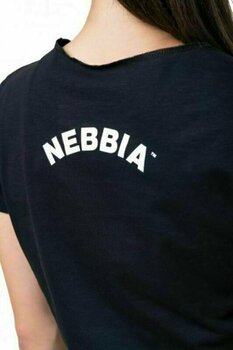 Träning T-shirt Nebbia Loose Fit Sporty Crop Top Black M Träning T-shirt - 4